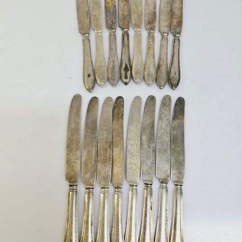 16st Exklusiva gamla matknivar – Silverpläterad elegans från Sverige