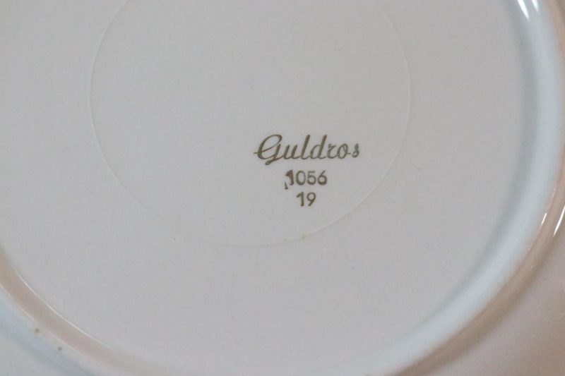 5st förrättstallrikar Gefle "Guldros", nagg förekommer - 20cm