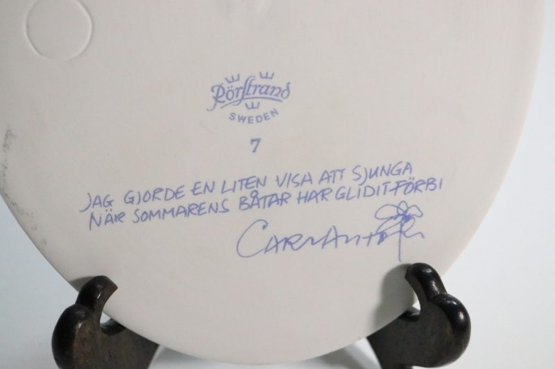 Porslinstavla, Carl Anton (f. 1933), Rörstrand, höjd: 20,5 cm