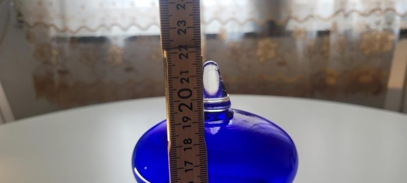 LOCKSKÅL, glas, Potpurriburk, koboltblå