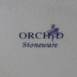Ytterfoder i porslin, blomdekor, rosa, "ORCHID stoneware"