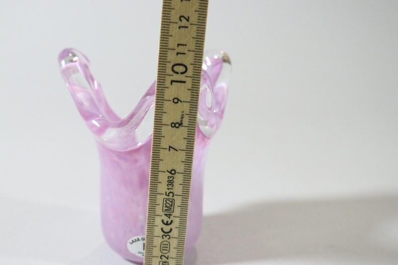 Liten rosa vas, Laxå glashytta handmade in Sweden