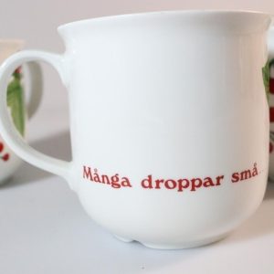 7st Muggar, 'Diamant', Jackie Lynd, Rörstrand Blodgivare