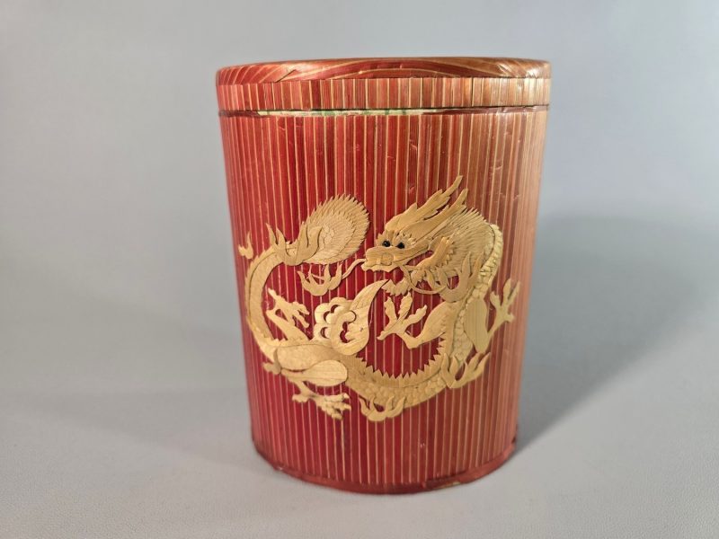 Dekorativ låda, Hantverk med halm konst, Dragon Box