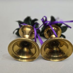 2st ljusstakar i mässing eller gulmetall