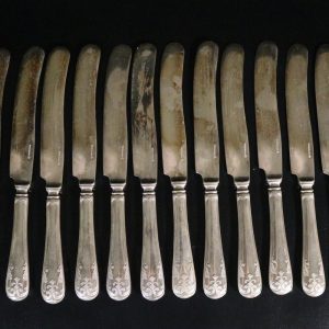 Antika Knivar i Alpacca - Set med 12 st, 23 cm