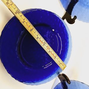 Blå Glasassietter – Set om 6 St, Elegant och Tidlös Design