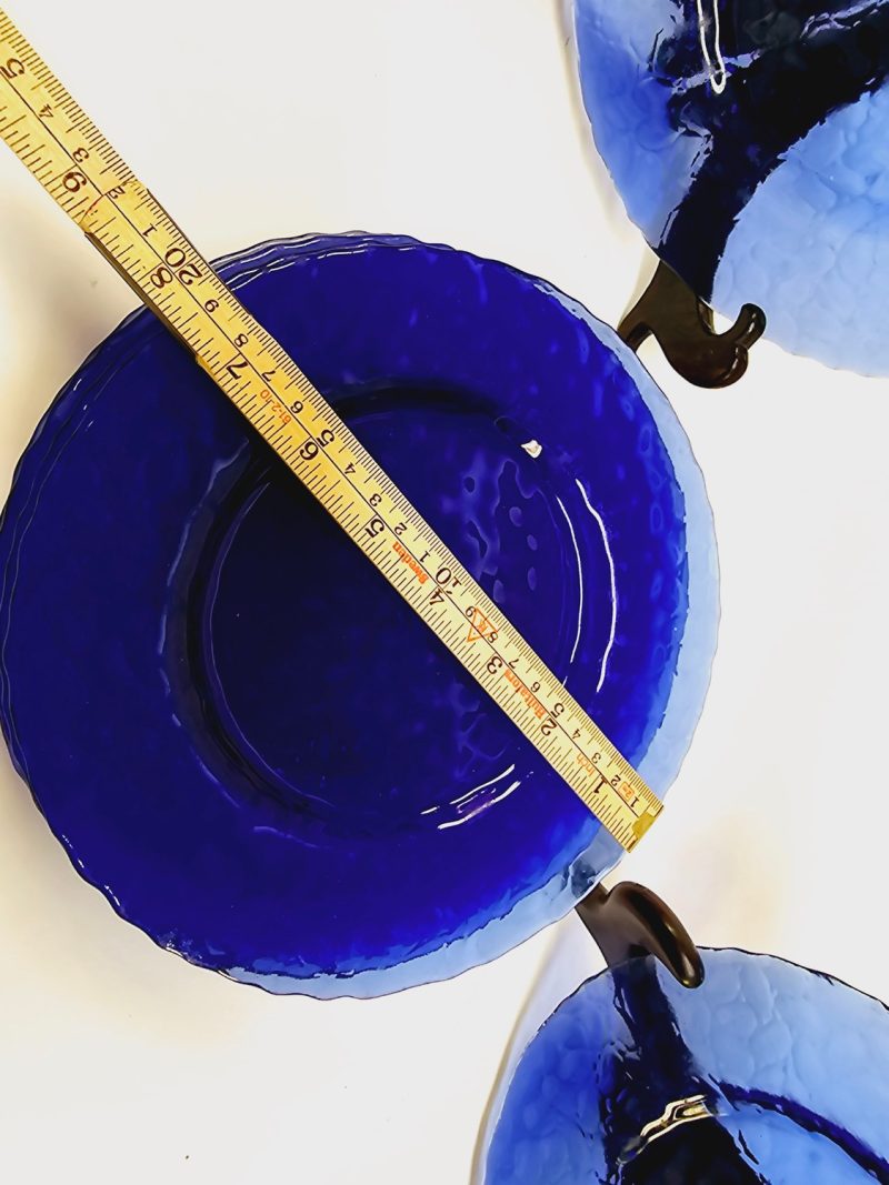 Blå Glasassietter – Set om 6 St, Elegant och Tidlös Design