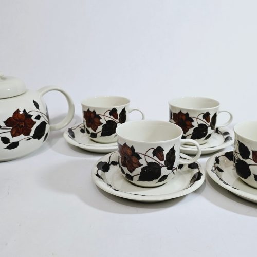 Teservis, 7 delar, porslin, "Tea for two", Arabia, Finland GUNVOR OLIN-GRÖNQVIST