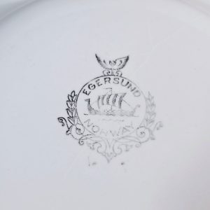 Vacker Retro djup tallrik, Egersund Norway - 20cm