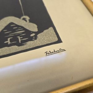 Originalträsnitt av Victor Jernberg – Vackra Motiv från Svensk Landsbygd