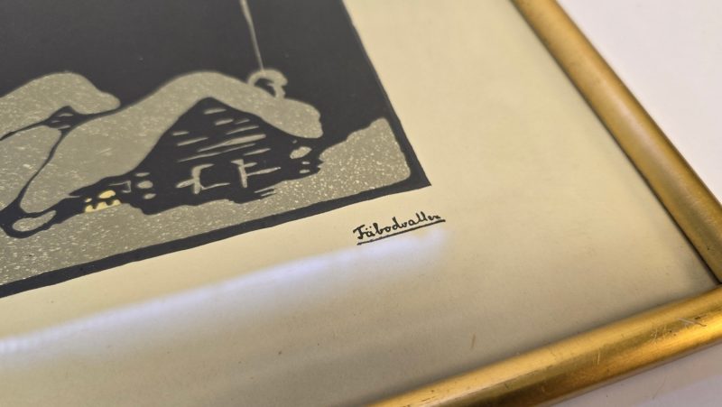 Originalträsnitt av Victor Jernberg – Vackra Motiv från Svensk Landsbygd