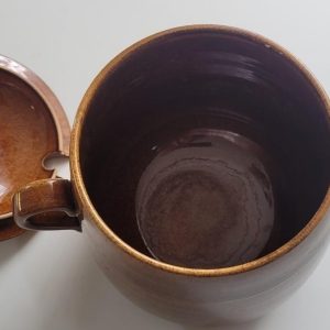 Karott / gryta med lock, old-Höganäs, 22cm