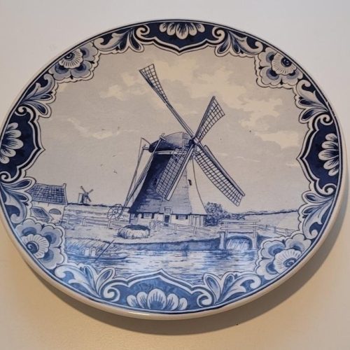 Tallrik, porslin, Delfts, Holland.