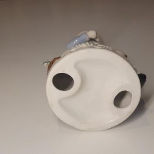 Vintage 1980-tal glaserad keramik bondefigur, Taiwan