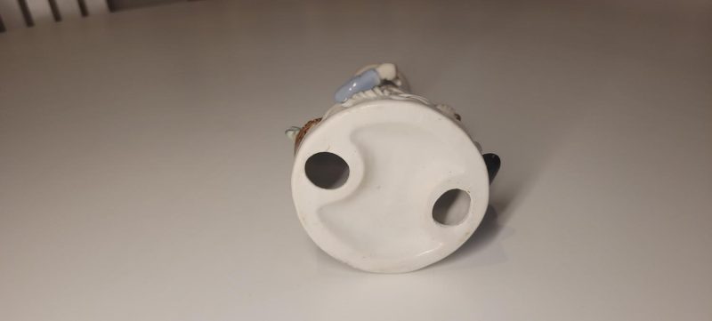 Vintage 1980-tal glaserad keramik bondefigur, Taiwan