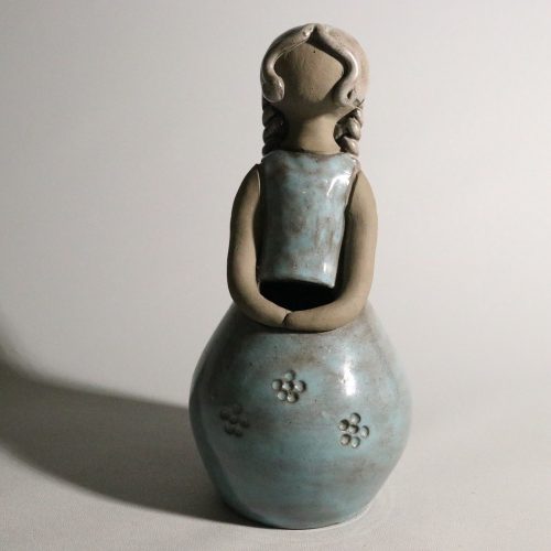 Unik Handgjord Keramikskulptur – Elbogen, 23 cm