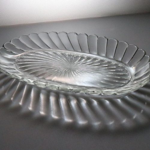 Glasfat i pressglas, 23,5cm