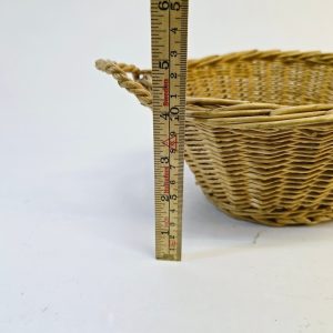 Handflätad Korg i Naturmaterial – Perfekt för Förvaring eller Dekoration, 29 cm