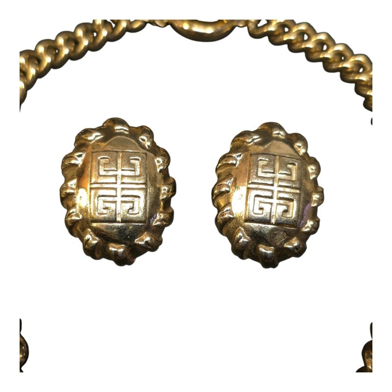 Lyxigt vintage smyckeset från Givenchy – Halsband och örhängen