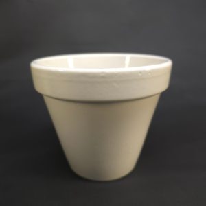 Charmiga vita blomkrukor i keramik, set om 5