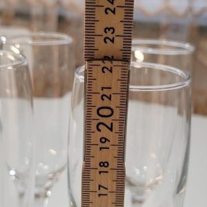 6st Champagneglas H=21,5cm D= 4,5cm