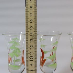 3st vintage glas / handmålade glas 1900-tal - 14cm
