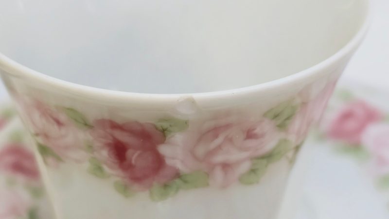 Charmig kaffeservis "Rosa Symphonia" från Svaneholm, 15 delar