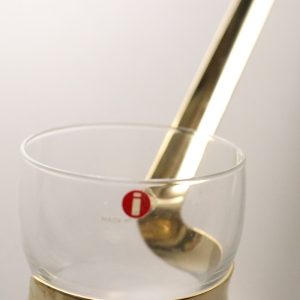 Slev iittala ”Paula” Design Jorma Vennola Ahlström Finland guldfärgad
