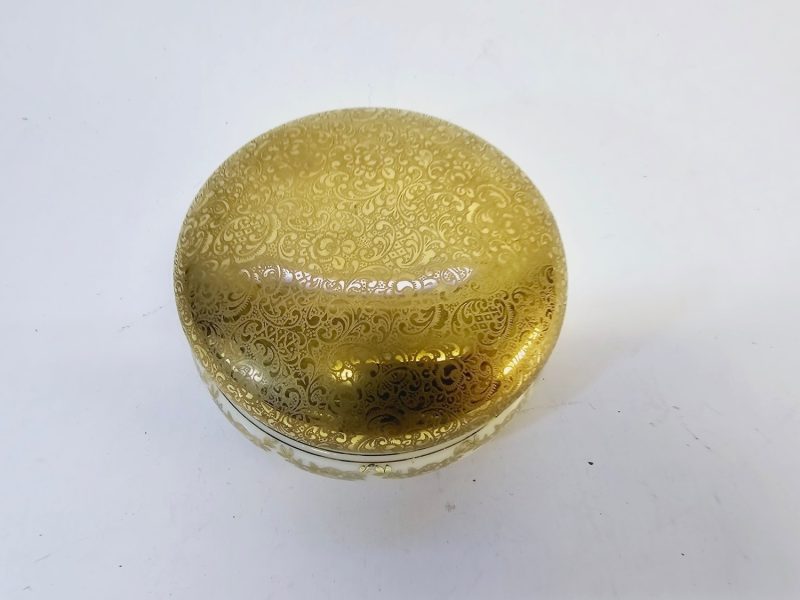Elegant ALKA Kunst Kronach Burk med Lock – Äkta Gulddekor, Bavaria