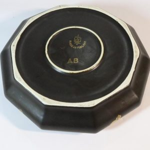 Sällsynt Arabia Finland Art Deco skål brun med guldöverdrag, 1930-tal Snellman