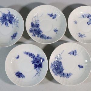 BLÅ BLOMSTER KAFFEFAT - ROYAL COPENHAGE - KUNGLIG DANSK 10/1549 5 DELAR