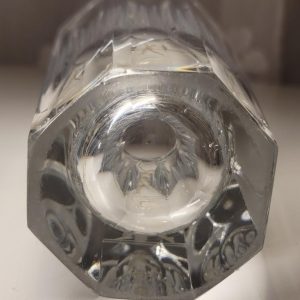 NILS LANDBERG. Vas, glas med etsad dekor, Orrefors
