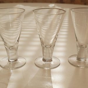 Champagneglas, 3 delar, dekor