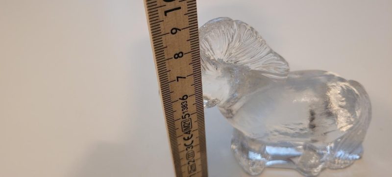 häst figurin i glas
