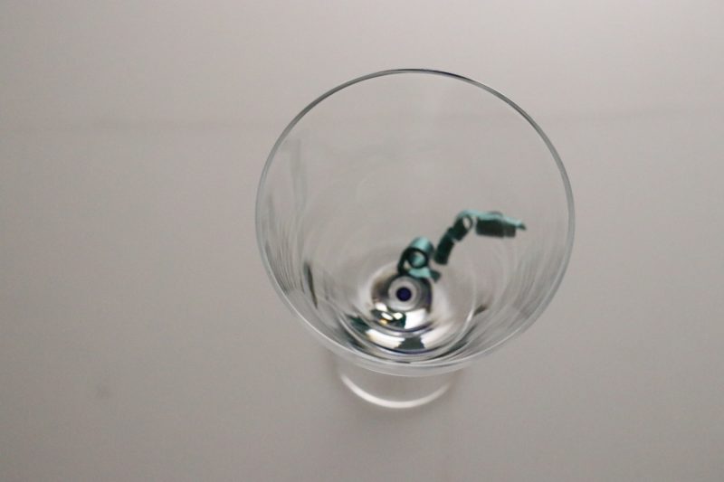 Elegant vinglas med graverad fredsduva – 18 cm högt