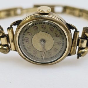Elegant Vintage Damklocka i Guldplätering – Tidlös Charm