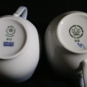 2st koppar med fat, "liljekonvalj" Royal Copenhagen
