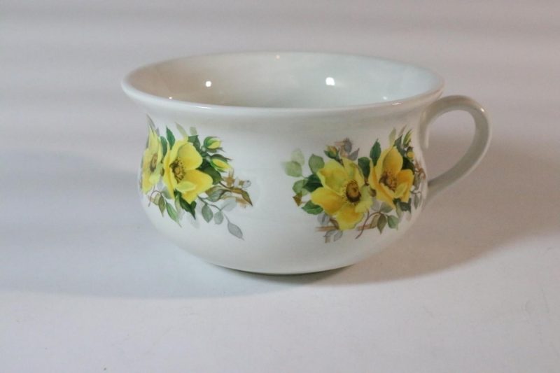 Portmeirion Keramik Stoke On Trent Gula Blommor Kaffe Te kopp Mugg Soppa skål
