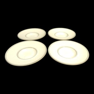 4 Klassiska assietter från Gustavsbergs Birka-serie – Design av Stig Lindberg