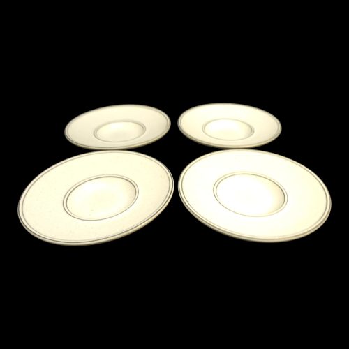 4 Klassiska assietter från Gustavsbergs Birka-serie – Design av Stig Lindberg