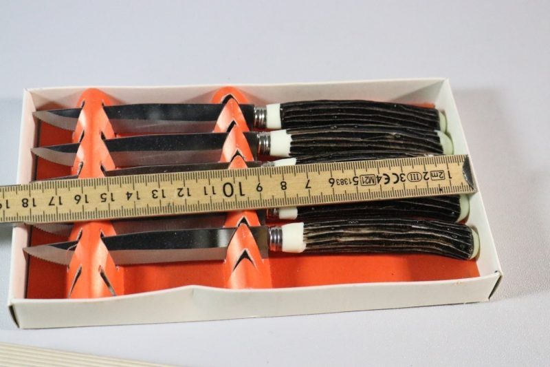 Vintage Nevco rostfritt stål 5-delar stekknivset, Japan