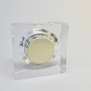 Elegant Vintage Bordsklocka i Glas – Staiger, 12 cm