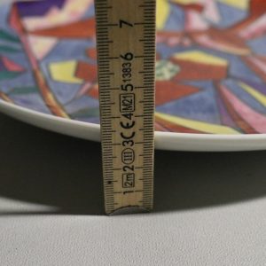 Färgsprakande porslinstallrik från H&C Selb Bavaria Heinrich, 26 cm i diameter