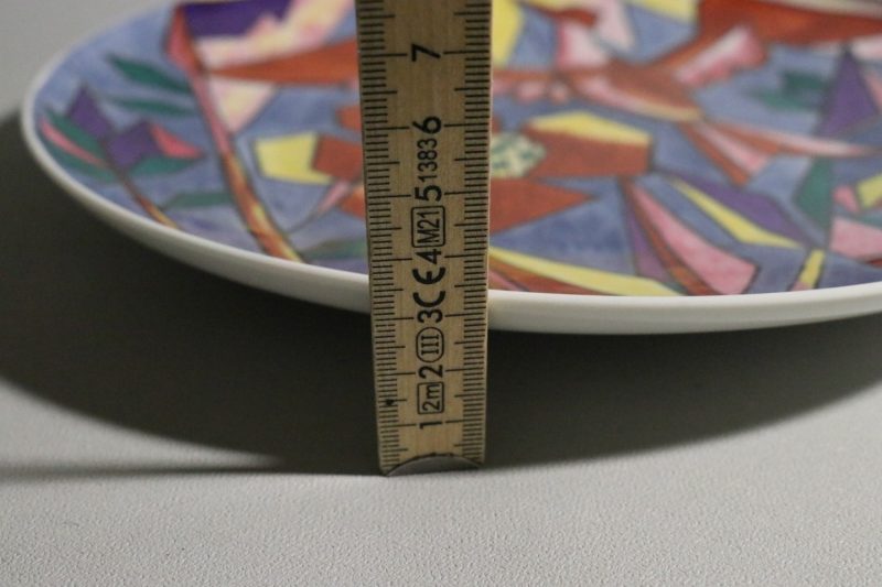 Färgsprakande porslinstallrik från H&C Selb Bavaria Heinrich, 26 cm i diameter