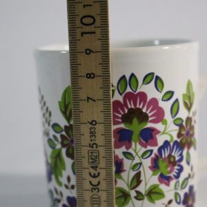 Retro Mugg från Staffordshire Potteries – Blommig Design, England