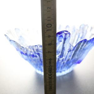 GLASSKÅL. troligen Istappsskål, Snapphane Glasbruk 18cm