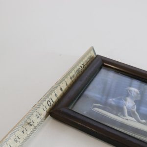 Liten tavla barn hund skulptur, "Kan du inte tala"