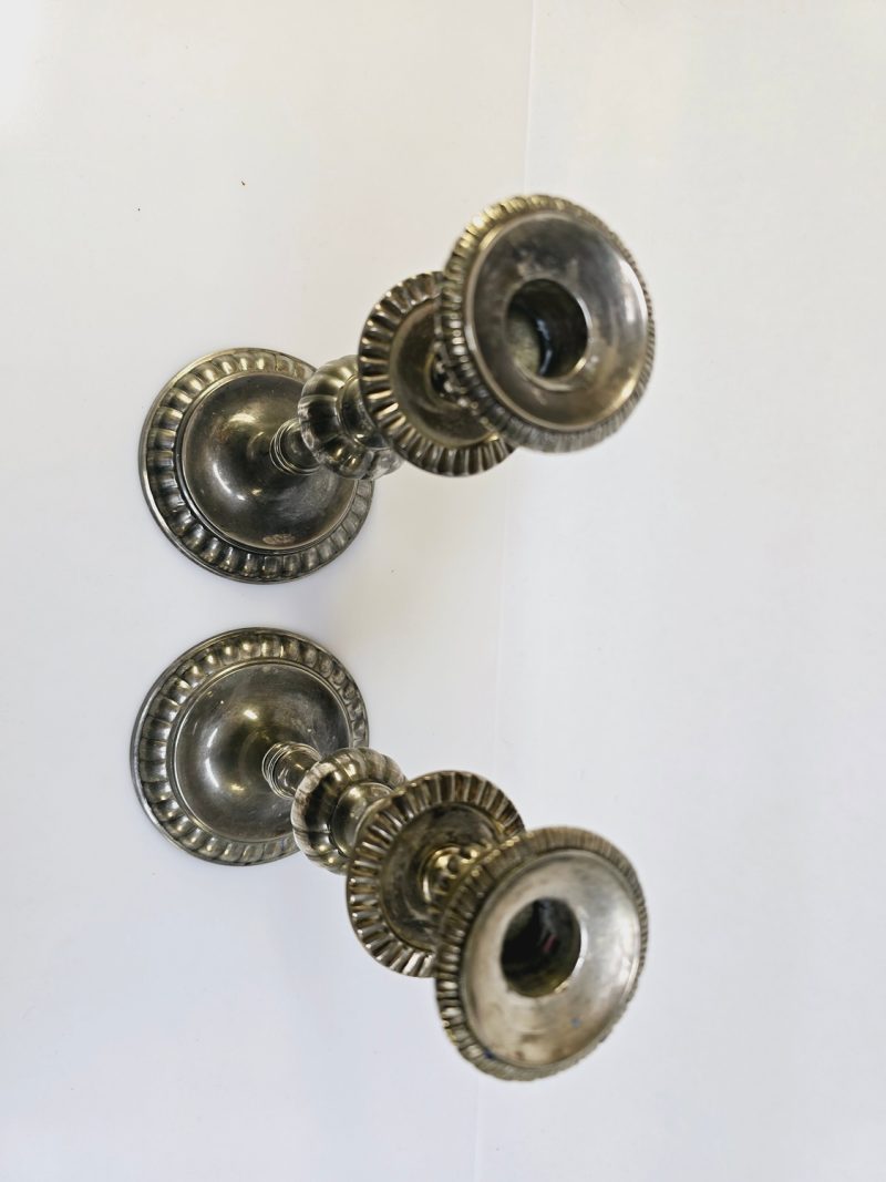 Exklusivt Par Ljusstakar i Nysilver – 28 cm