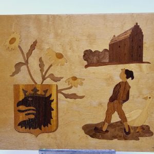 Unik Intarsiatavla av Bertil Andersson – Skånes stolthet i träkonst